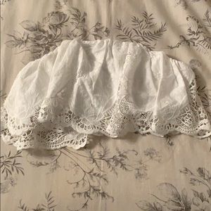 White lace crop top
